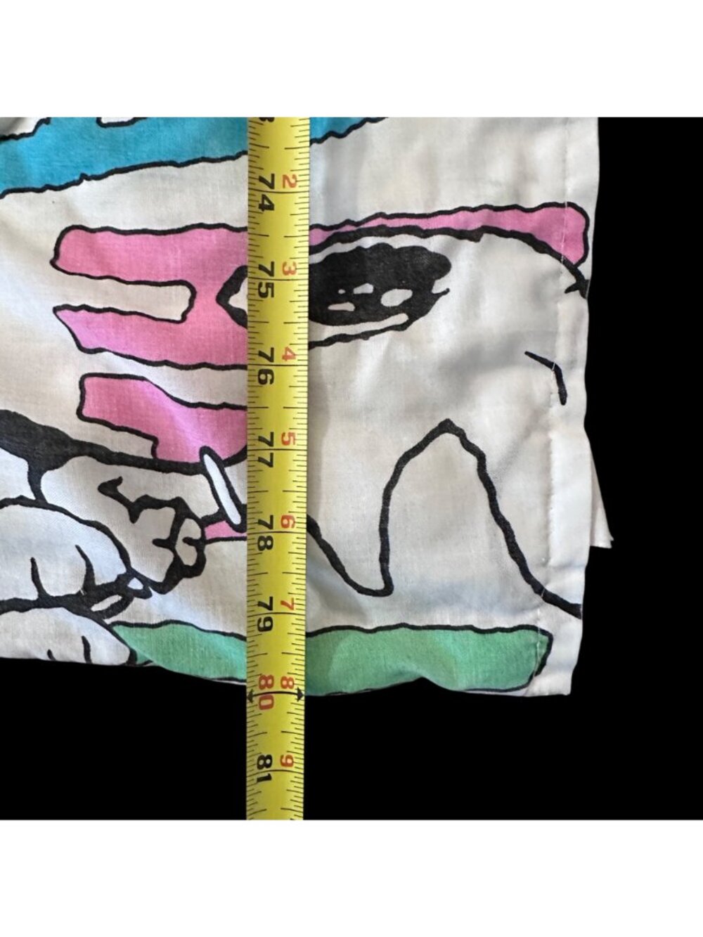Vintage Peanuts Snoopy Woodstock Ha Ha Laughing Blanket Twin Size Cannon USA - Picture 11 of 11